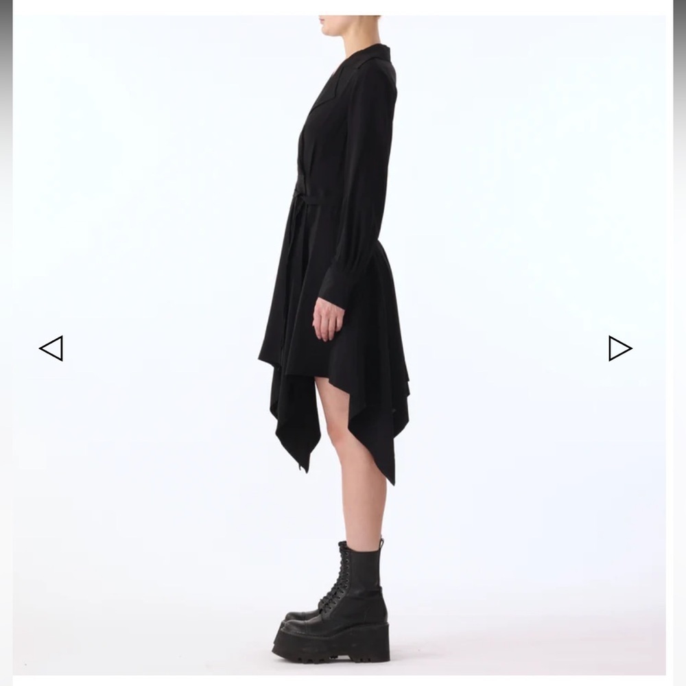 JASON WU L/S SILK CDC HANDKERCHEIF HEM DRESS